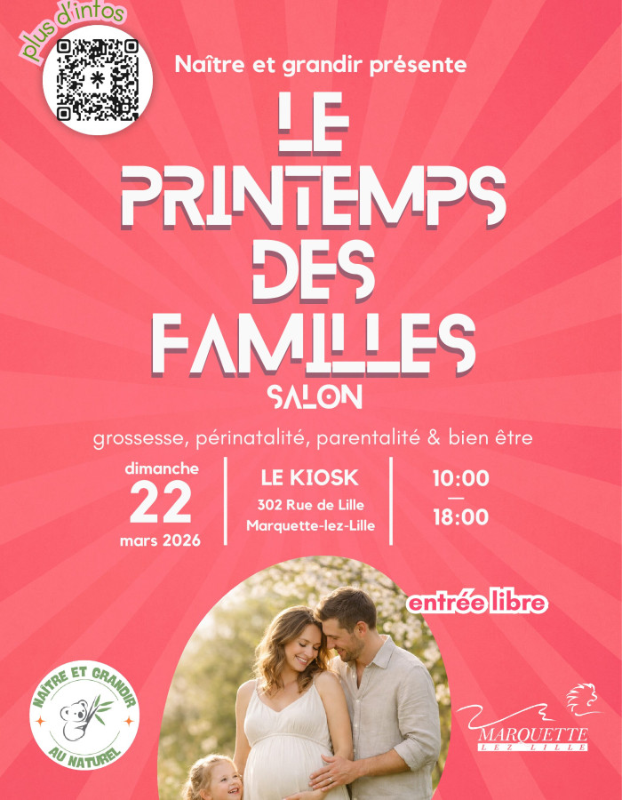 Affiche pour le salon le printemps des familles 2026