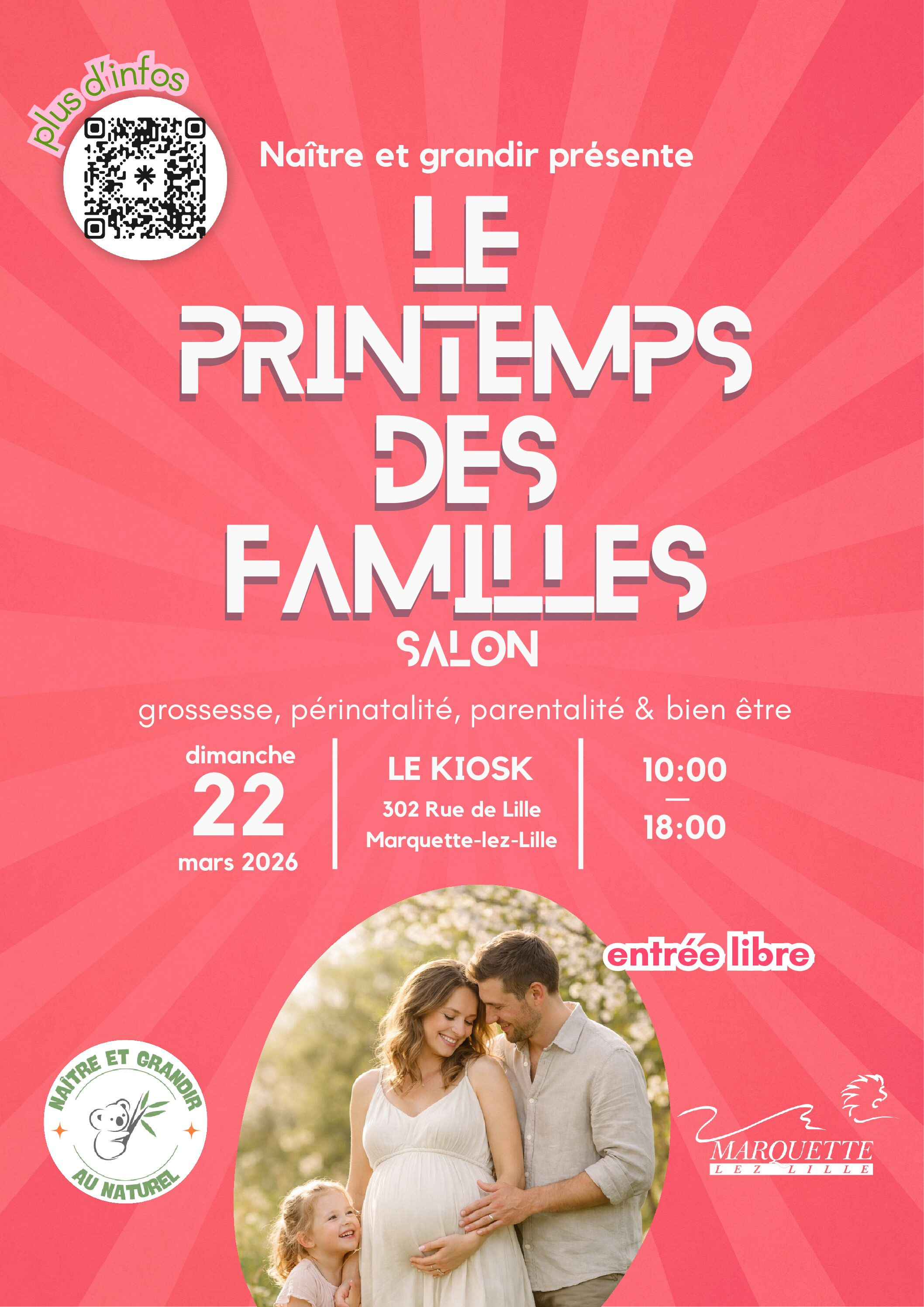 Affiche pour le salon le printemps des familles 2026
