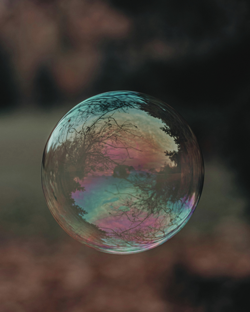 Bulle de savon multicolore