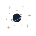 Alt="Planète entourée d'étoiles pour icône de cas clé"