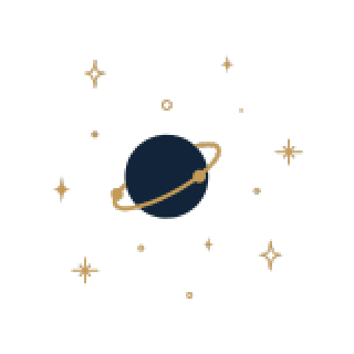 Alt="Planète entourée d'étoiles pour icône de cas clé"